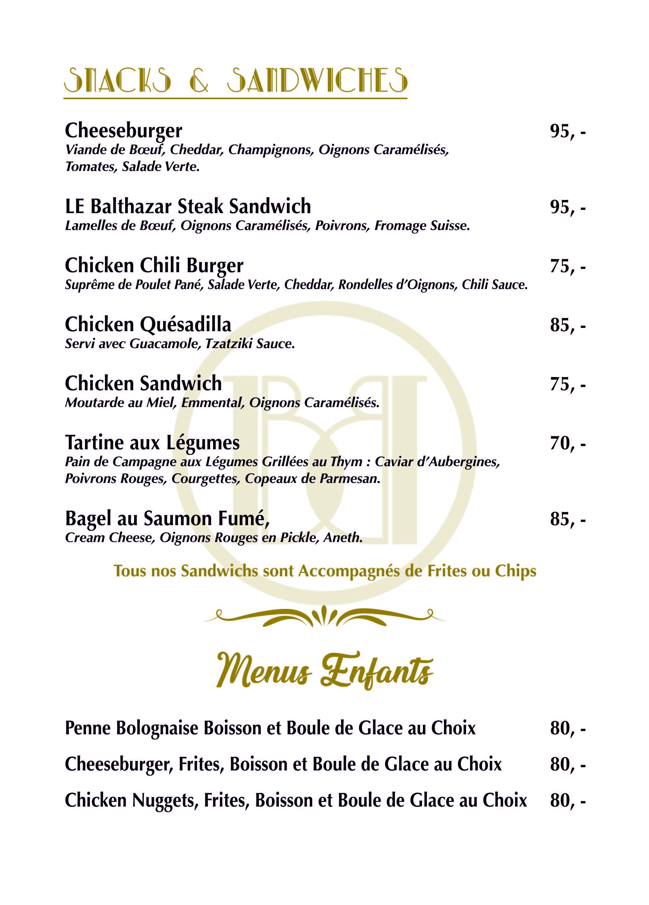 Balthazar Menu Page 5